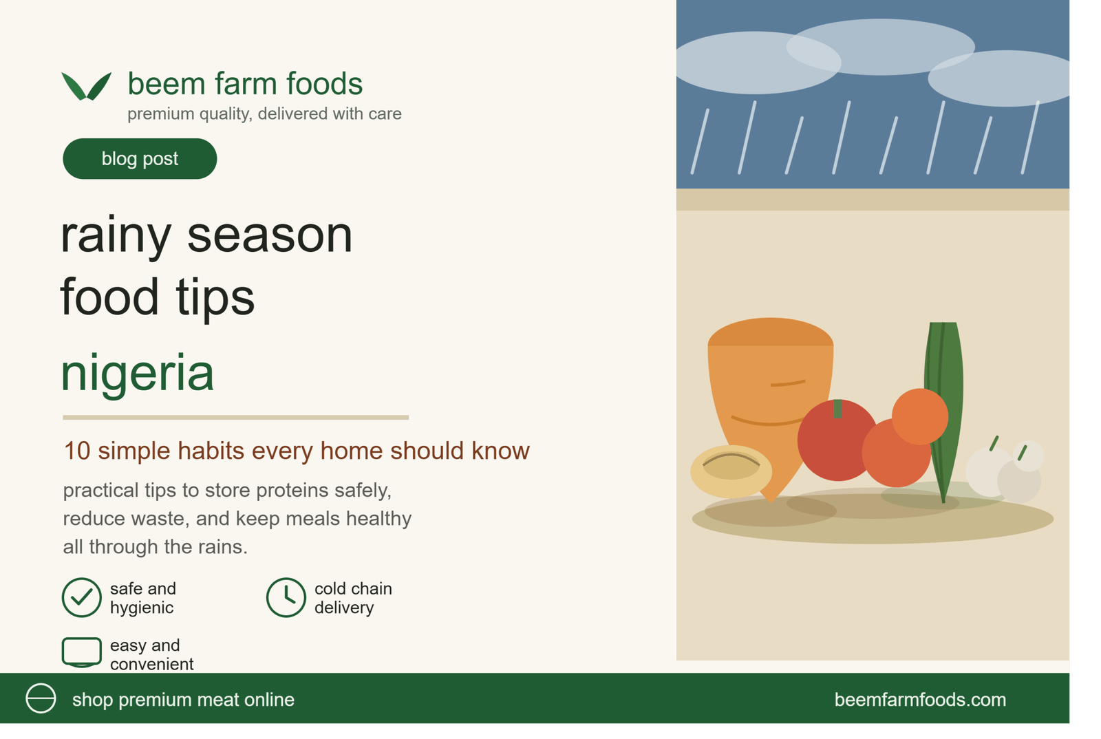 Rainy season food tips Nigeria