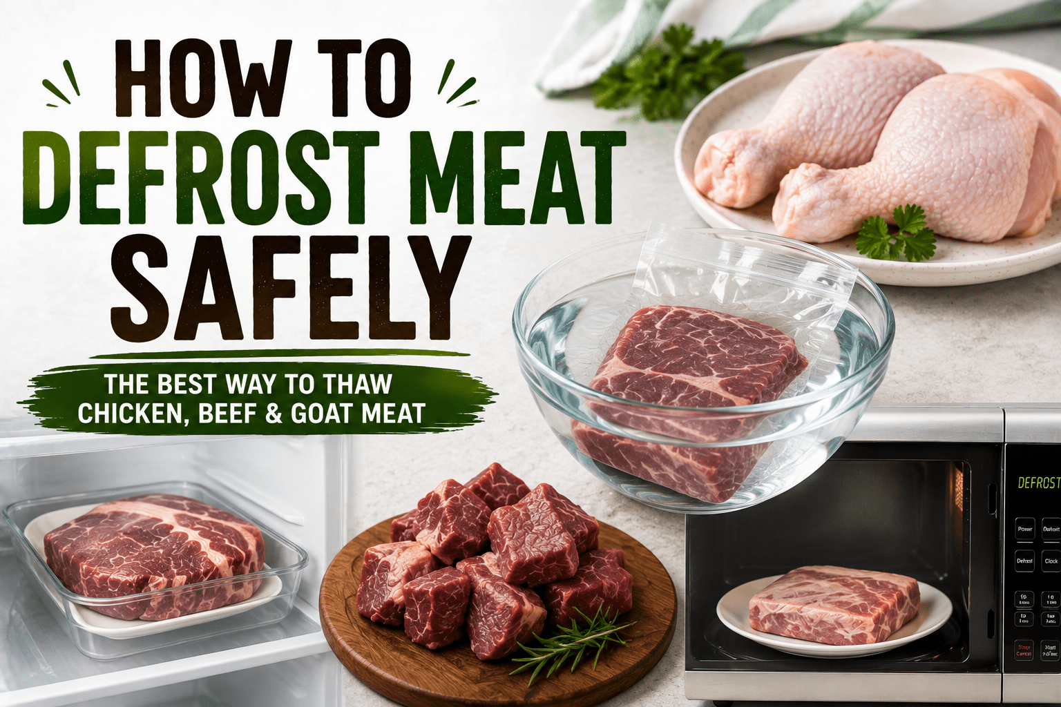 how to defrost meat safely